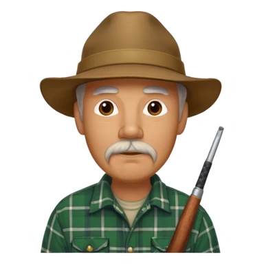 An older duck hunter with a goatee sticker