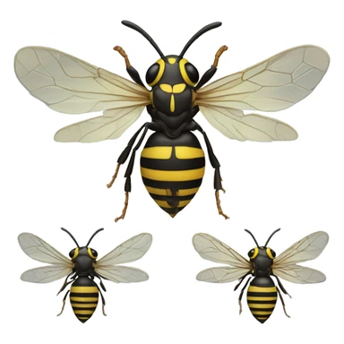 Realistic wasp sticker