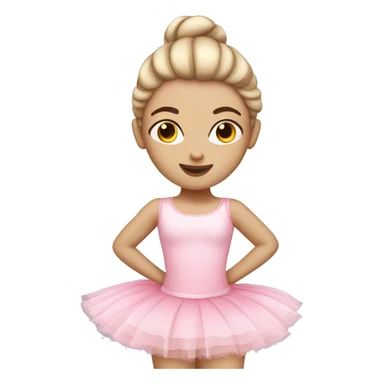 white girl ballerina with pink tutu sticker