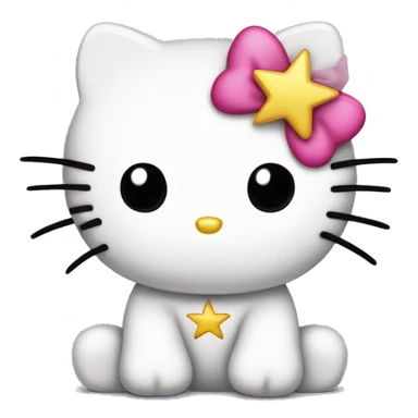 Hello kitty with star eyes sticker