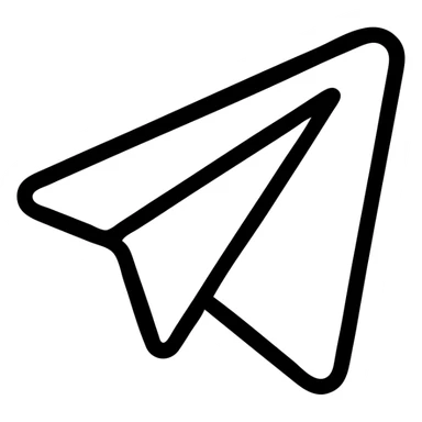 telegram icon, bold outlined style sticker