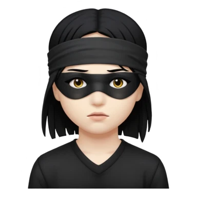 blindfolded emo sticker