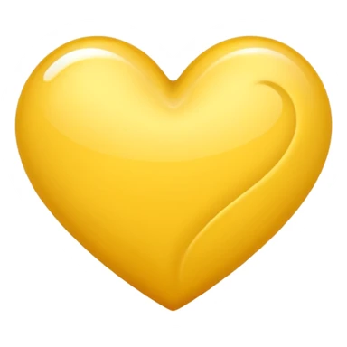 yellow heart with a golden swirl pattern sticker