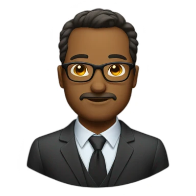 boss wearing glasses sticker