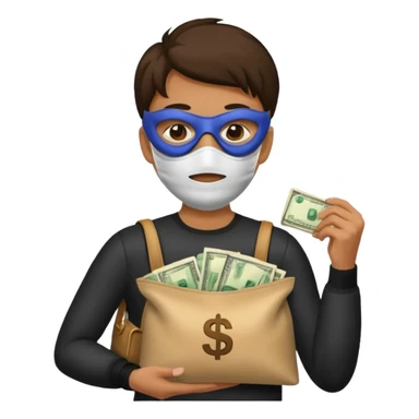  Money robbery image sticker