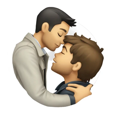 dean winchester kissing castiel sticker