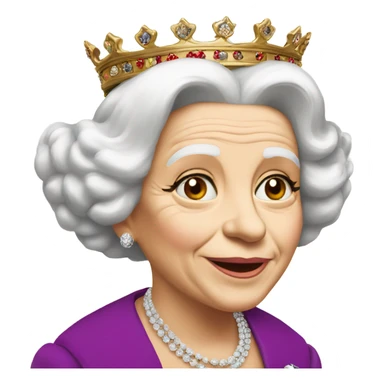 queen elisabeth, king charles sticker
