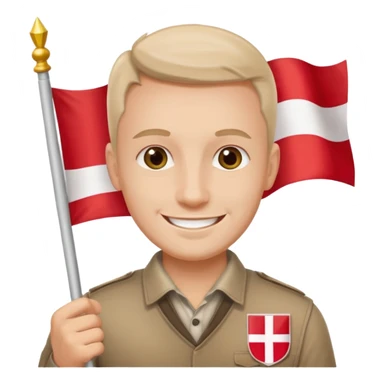 ultra realistic polish man with poland flag sticker