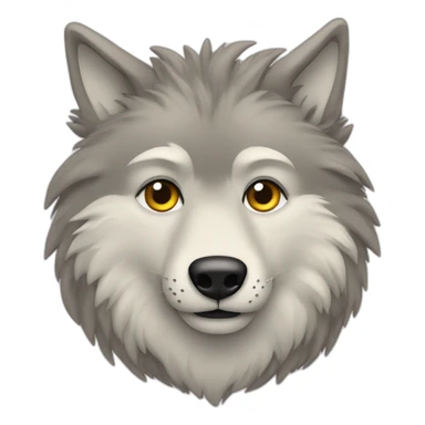 loup avec taches viollettes sticker