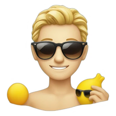 2 teenie unternehmer mit sonnenbrille am strand sticker