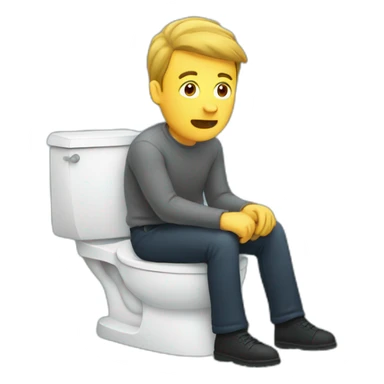 Man stuck in the toilet sticker