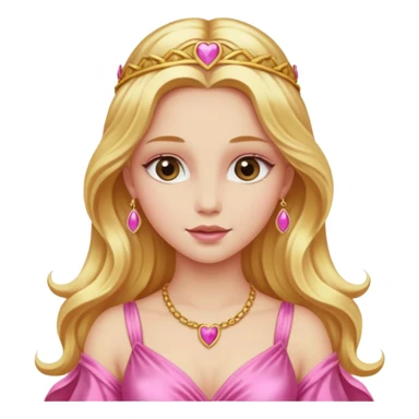 Venus, Goddess of Love from Gods and Goddesses with long golden blonde hair, pink outfit sticker