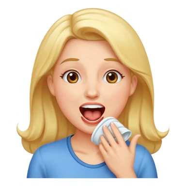 woman burping sticker