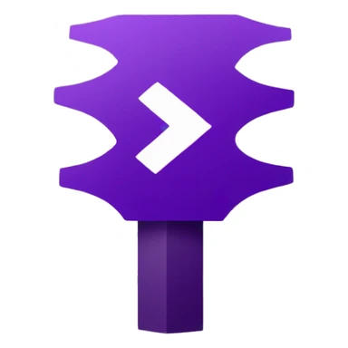 direction sign with purple color sticker