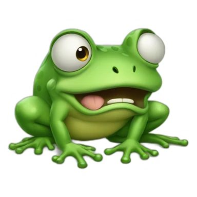 angry frog sticker