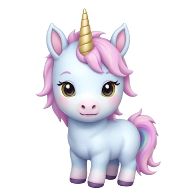 baby unicorn, chibi full body sticker