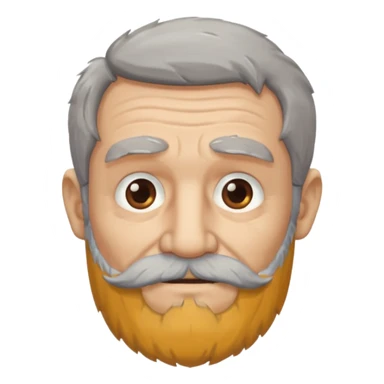  portrait of old man with scruffy beard sticker