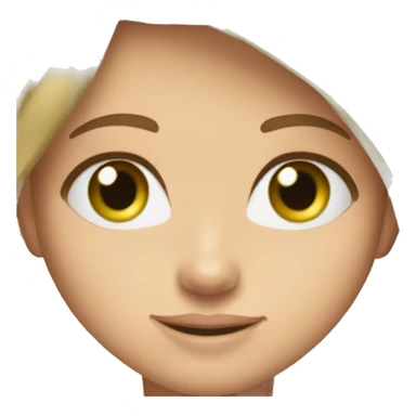 golden brown straight hair green eyes lavender dress attractive sticker