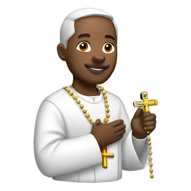 catholic with rosary sticker