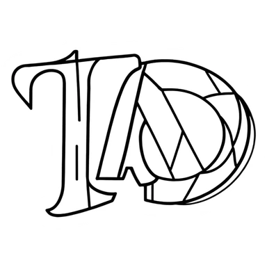 letters BLK in black color sticker