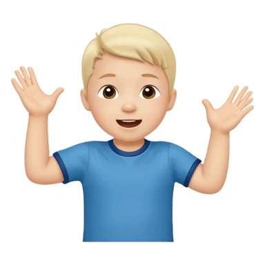 A toddler with a tiny jersey shirt, clapping with adorable enthusiasm jumping sticker