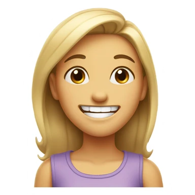 Girl winking and smiling  sticker