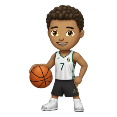Ronaldo playing basket-ball sticker