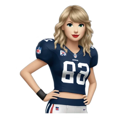 taylor swift playing nfl sticker