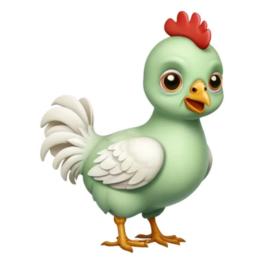 baby zombie riding chicken sticker