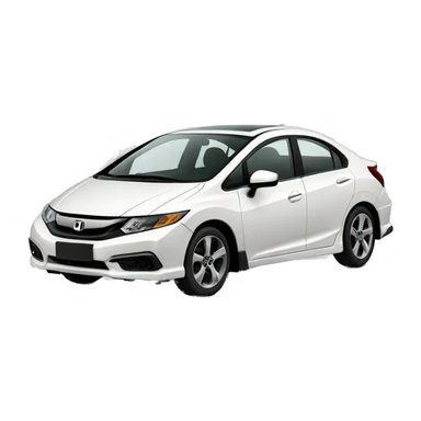 White Honda civic sticker
