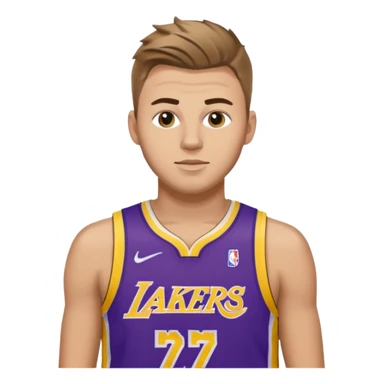 Luka Doncic LA Lakers shirt number 77 sticker