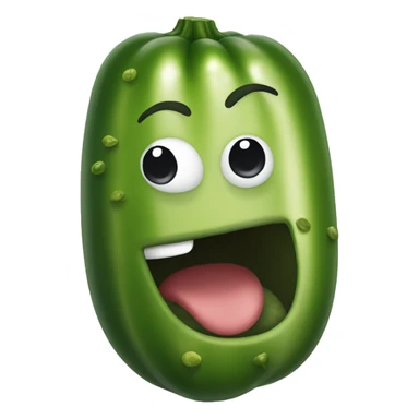 Pickle face who farts sticker