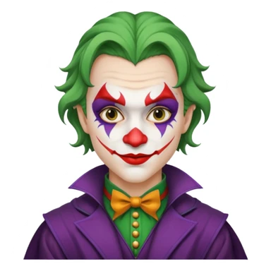 crazy colorful human jolly joker from poker, medieval, vintage sticker