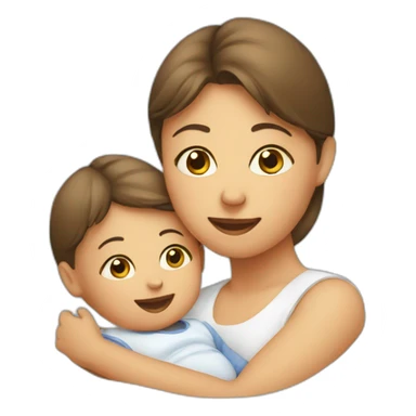 infant and mother sticker