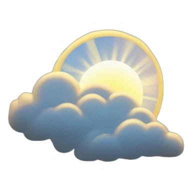 sun light coming from behind clouds in the top right corner sticker
