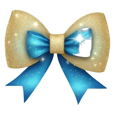 Blue bow with sparkles  sticker