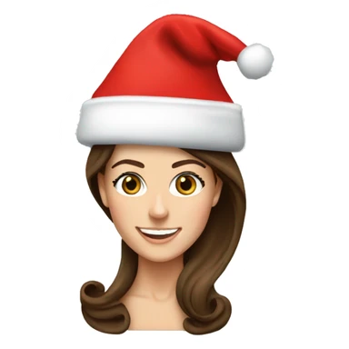 Kate middleton with a santa hat sticker