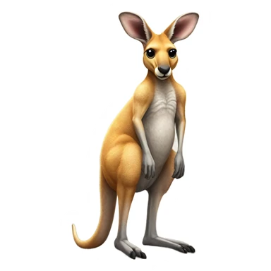 kangaroo with aus flag sticker