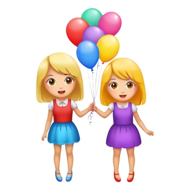 Girl party sticker