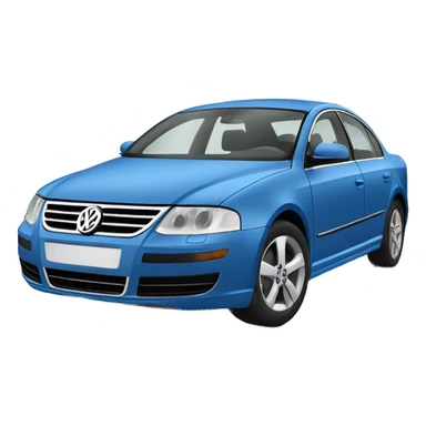 Blue Volkswagen passat 2002 sticker