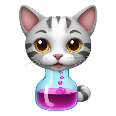 cat chemistry sticker