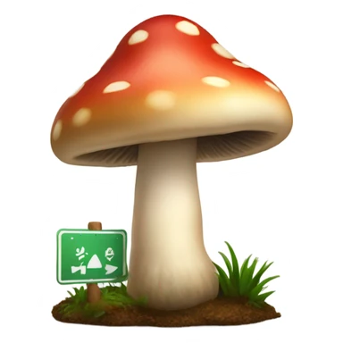 A sign in front of a mushroom that says don’t crash out ￼ sticker