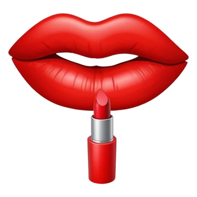 Lipstick mark kiss sticker