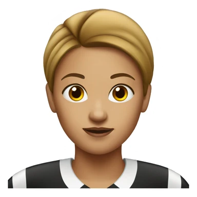 white female with brown ponytail basketball referee  sticker