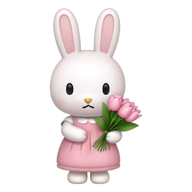 miffy holding flowers  sticker