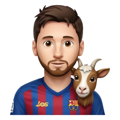 Lionel Messi avec une chèvre  sticker