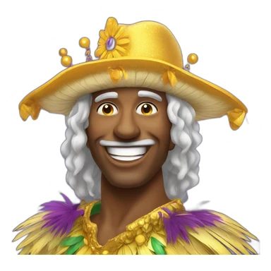 brasilian carnaval yang man sticker