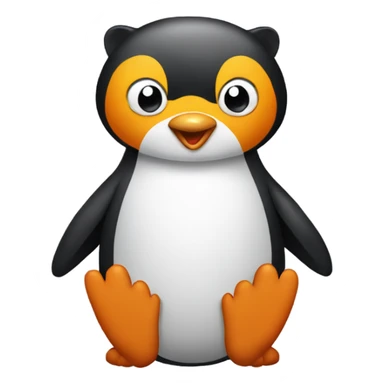 Penguin tiger sticker
