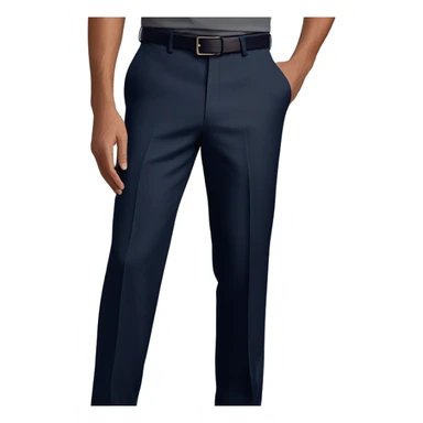 Worsted wool trousers navy  sticker