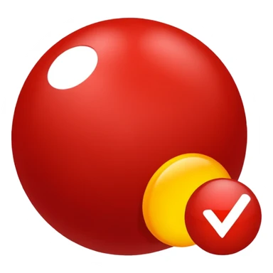 bolinha sólida vermelha para marcar início de frase sticker